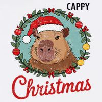 Capybara Santa Clause Christmas Garment-Dyed Sweatshirt