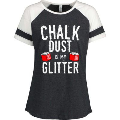 Cute Sport Chalk Dust Is My Billiard Player Snooker Gift Enza Ladies Jersey Colorblock Tee