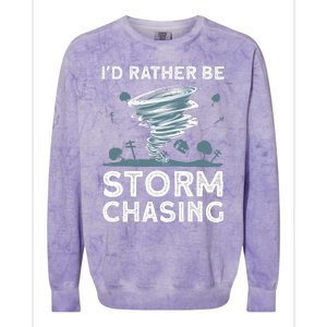 Cool Storm Chasing Hurricane Hunter Colorblast Crewneck Sweatshirt