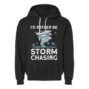 Cool Storm Chasing Hurricane Hunter Garment-Dyed Fleece Hoodie