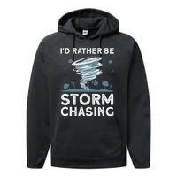 Cool Storm Chasing Hurricane Hunter Performance Fleece Hoodie