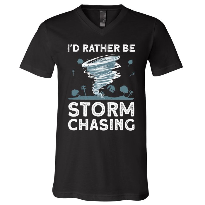 Cool Storm Chasing Hurricane Hunter V-Neck T-Shirt