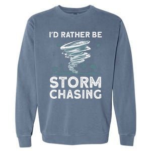 Cool Storm Chasing Hurricane Hunter Garment-Dyed Sweatshirt