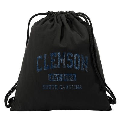 Clemson South Carolina Sc Vintage Athletic Sports Drawstring Bag