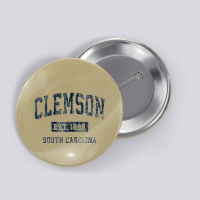 Clemson South Carolina Sc Vintage Athletic Sports Button