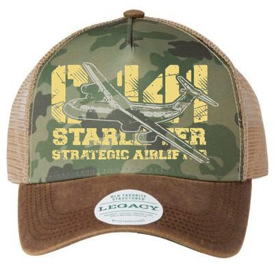 C141 Starlifter C141 Strategic Airlifter Military Aircraft Legacy Tie Dye Trucker Hat