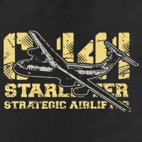 C141 Starlifter C141 Strategic Airlifter Military Aircraft 7 Panel Mesh Trucker Snapback Hat