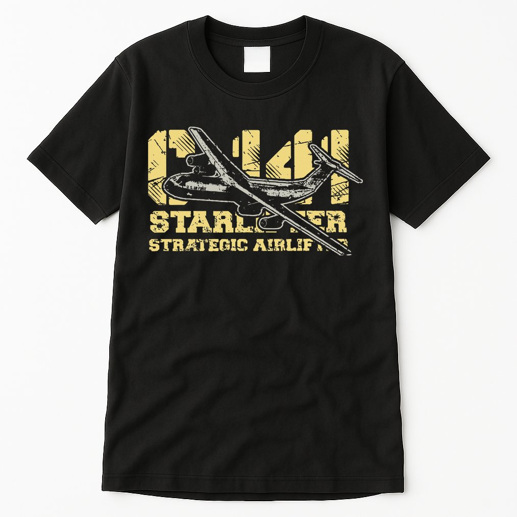 C141 Starlifter C141 Strategic Airlifter Military Aircraft Tall T-Shirt