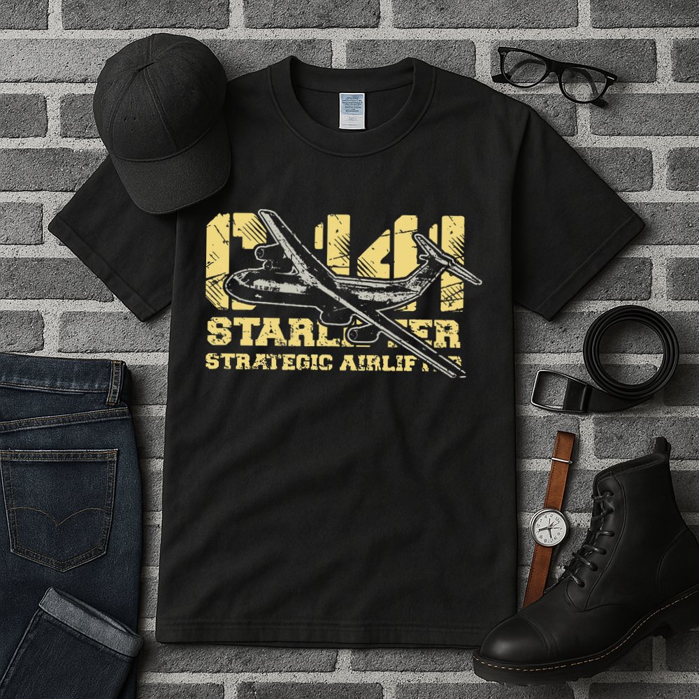 C141 Starlifter C141 Strategic Airlifter Military Aircraft Tall T-Shirt