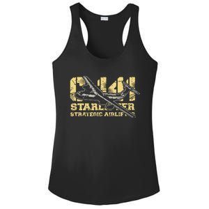 C141 Starlifter C141 Strategic Airlifter Military Aircraft Ladies PosiCharge Competitor Racerback Tank