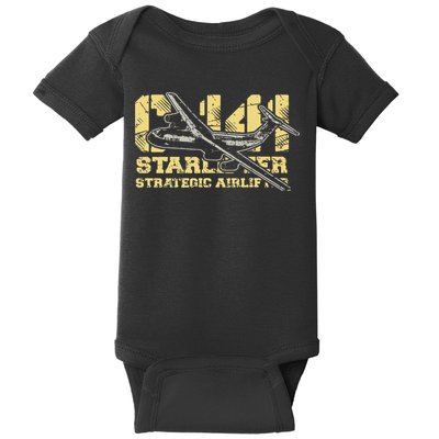 C141 Starlifter C141 Strategic Airlifter Military Aircraft Baby Bodysuit