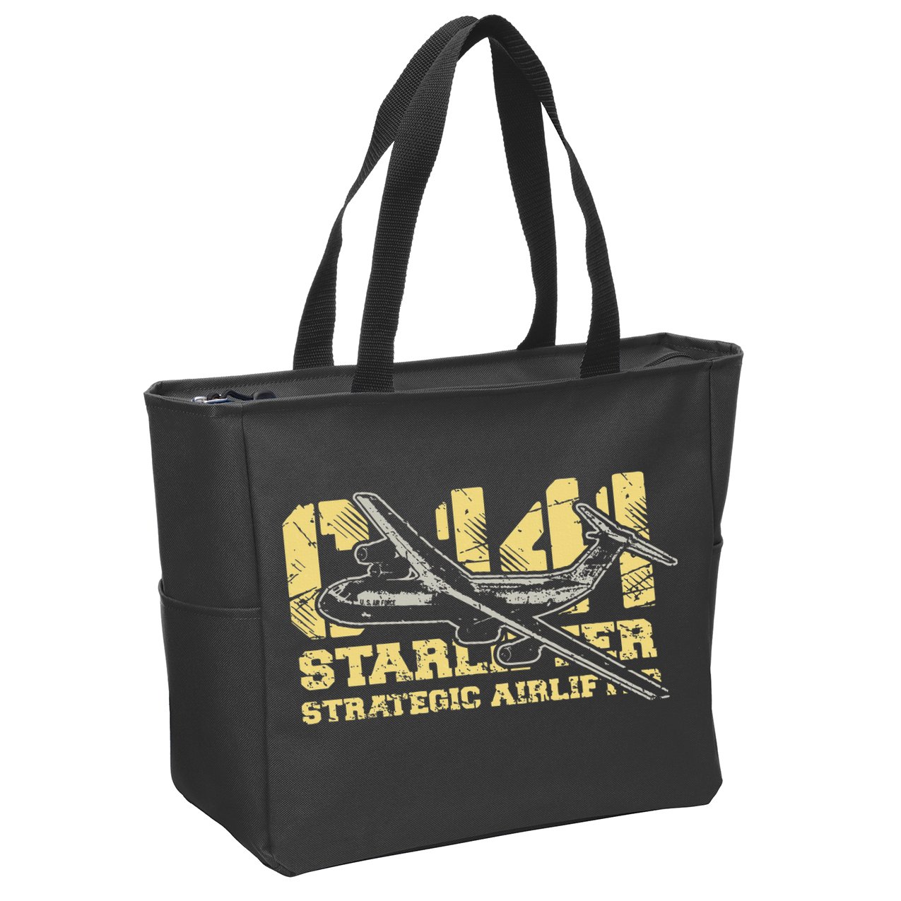 C141 Starlifter C141 Strategic Airlifter Military Aircraft Zip Tote Bag