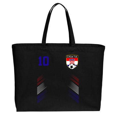 Croatia Soccer Croatian Football Retro 10 Jersey Cotton Canvas Jumbo Tote