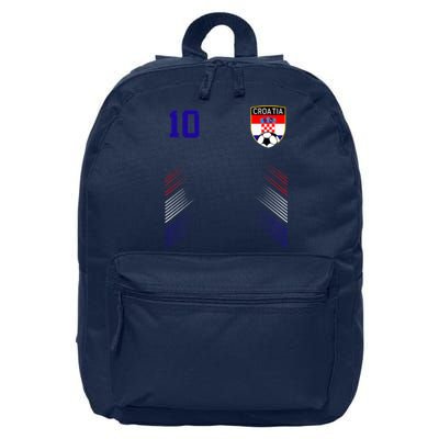 Croatia Soccer Croatian Football Retro 10 Jersey 16 in Basic Backpack