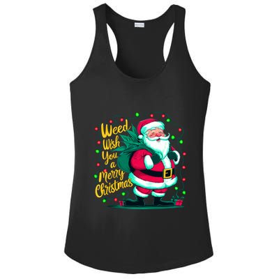 Christmas Snowflake Cannabis Marijuana Weed Leaf 420 Funny Gift Ladies PosiCharge Competitor Racerback Tank