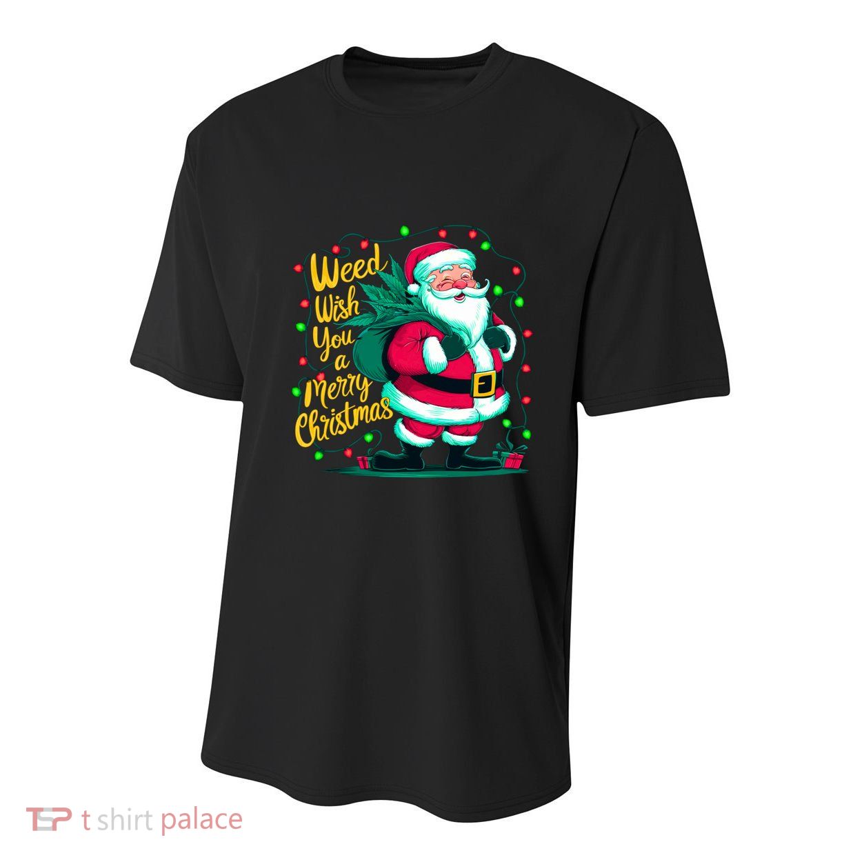 Christmas Snowflake Cannabis Marijuana Weed Leaf 420 Funny Gift Youth Performance Sprint T-Shirt