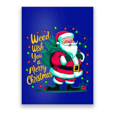 Christmas Snowflake Cannabis Marijuana Weed Leaf 420 Funny Gift Poster