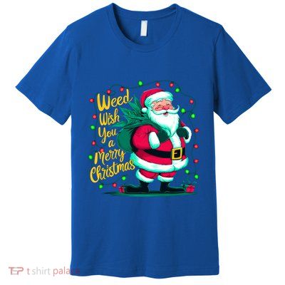 Christmas Snowflake Cannabis Marijuana Weed Leaf 420 Funny Gift Premium T-Shirt