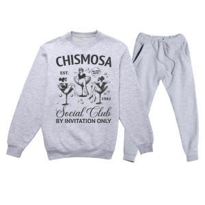 Chismosa Social Club Latina Mexicana Hispanic Premium Crewneck Sweatsuit Set