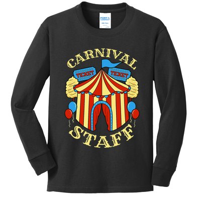 Carnival Staff Circus Event Security Ringmaster Lover Quote Kids Long Sleeve Shirt
