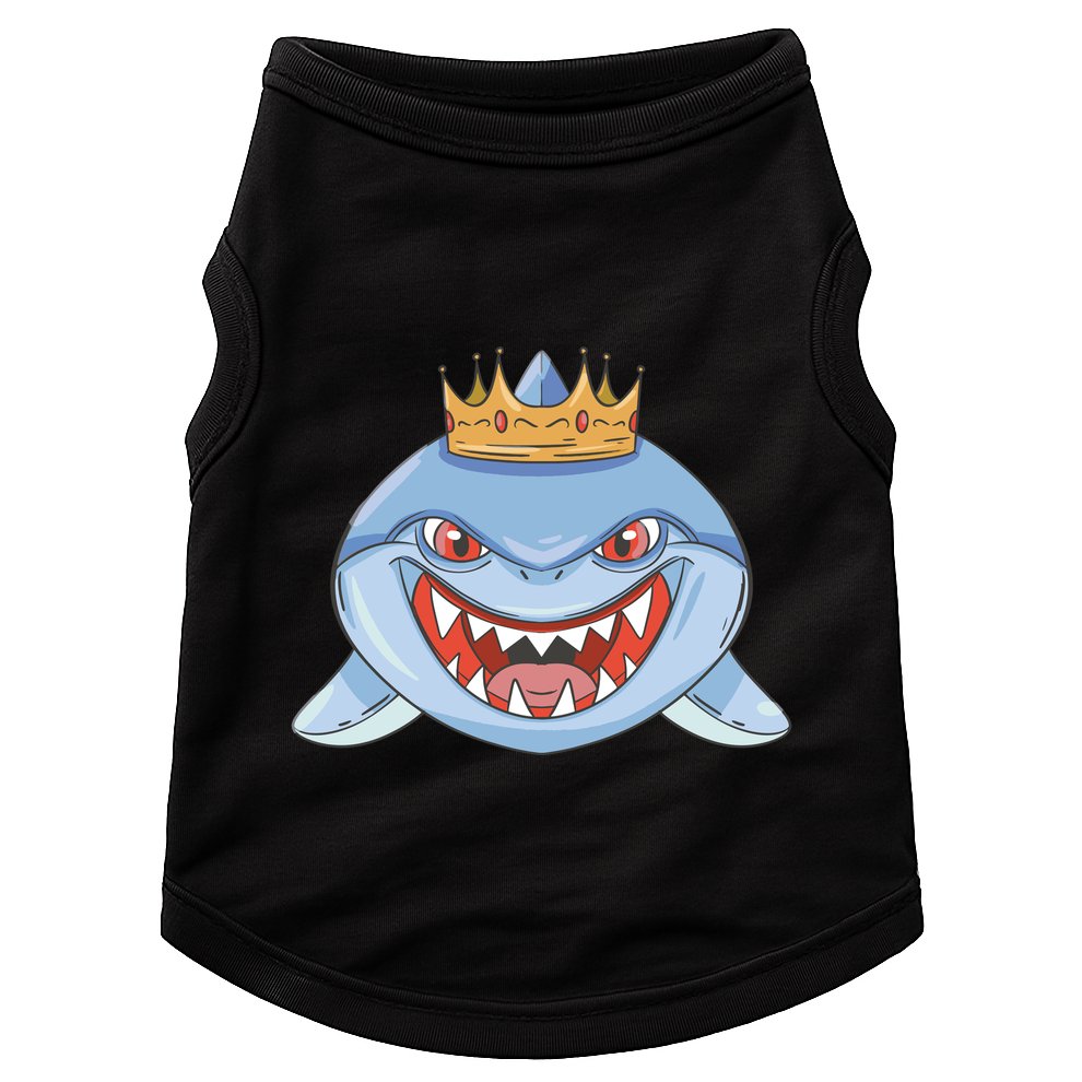Cartoon Shark Crown Doggie Tank