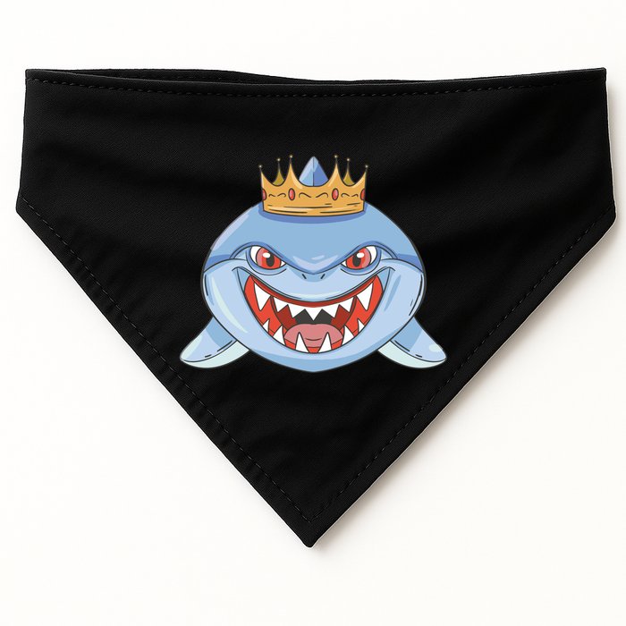 Cartoon Shark Crown USA-Made Doggie Bandana