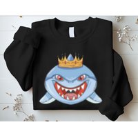 Cartoon Shark Crown Sweatshirt