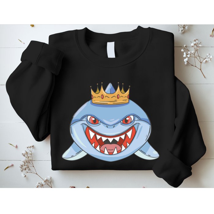 Cartoon Shark Crown Sweatshirt