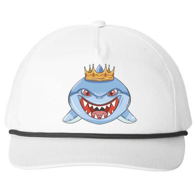 Cartoon Shark Crown Snapback Five-Panel Rope Hat