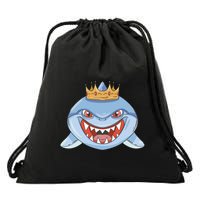 Cartoon Shark Crown Drawstring Bag