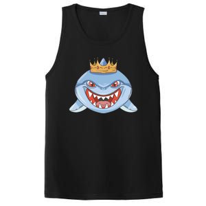 Cartoon Shark Crown PosiCharge Competitor Tank