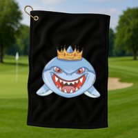 Cartoon Shark Crown Golf Towel