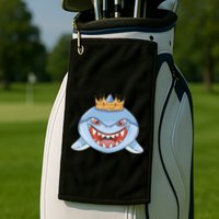Cartoon Shark Crown Golf Towel