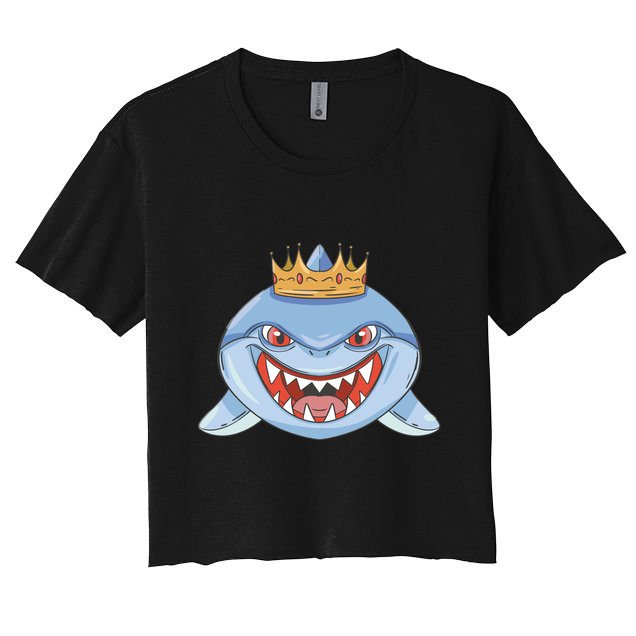 Cartoon Shark Crown Crop Top