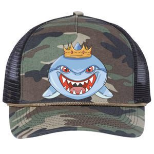 Cartoon Shark Crown Retro Rope Trucker Hat Cap