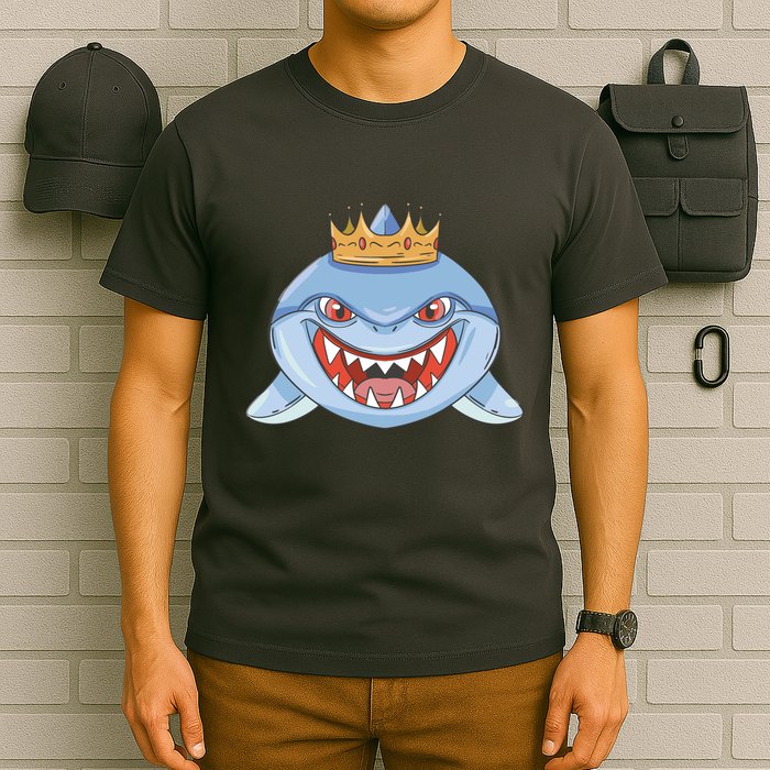 Cartoon Shark Crown T-Shirt