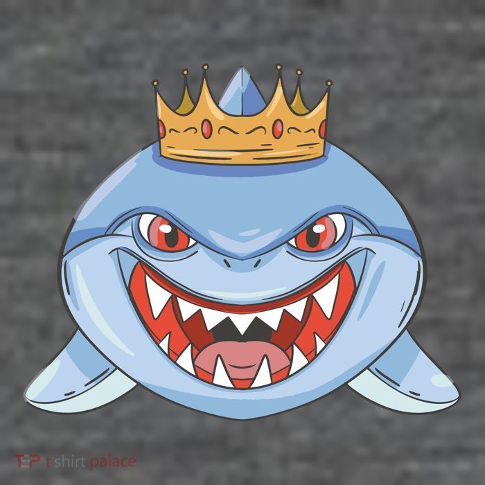 Cartoon Shark Crown T-Shirt