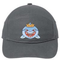 Cartoon Shark Crown 7-Panel Snapback Hat
