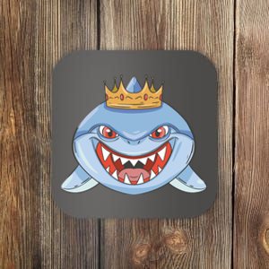 Cartoon Shark Crown Coaster