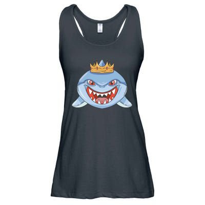 Cartoon Shark Crown Ladies Essential Flowy Tank