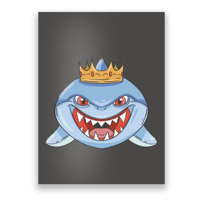 Cartoon Shark Crown Poster