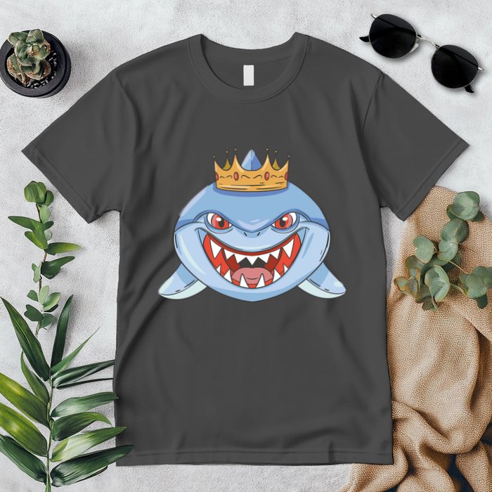 Cartoon Shark Crown Premium T-Shirt