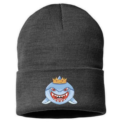 Cartoon Shark Crown Sustainable Knit Beanie