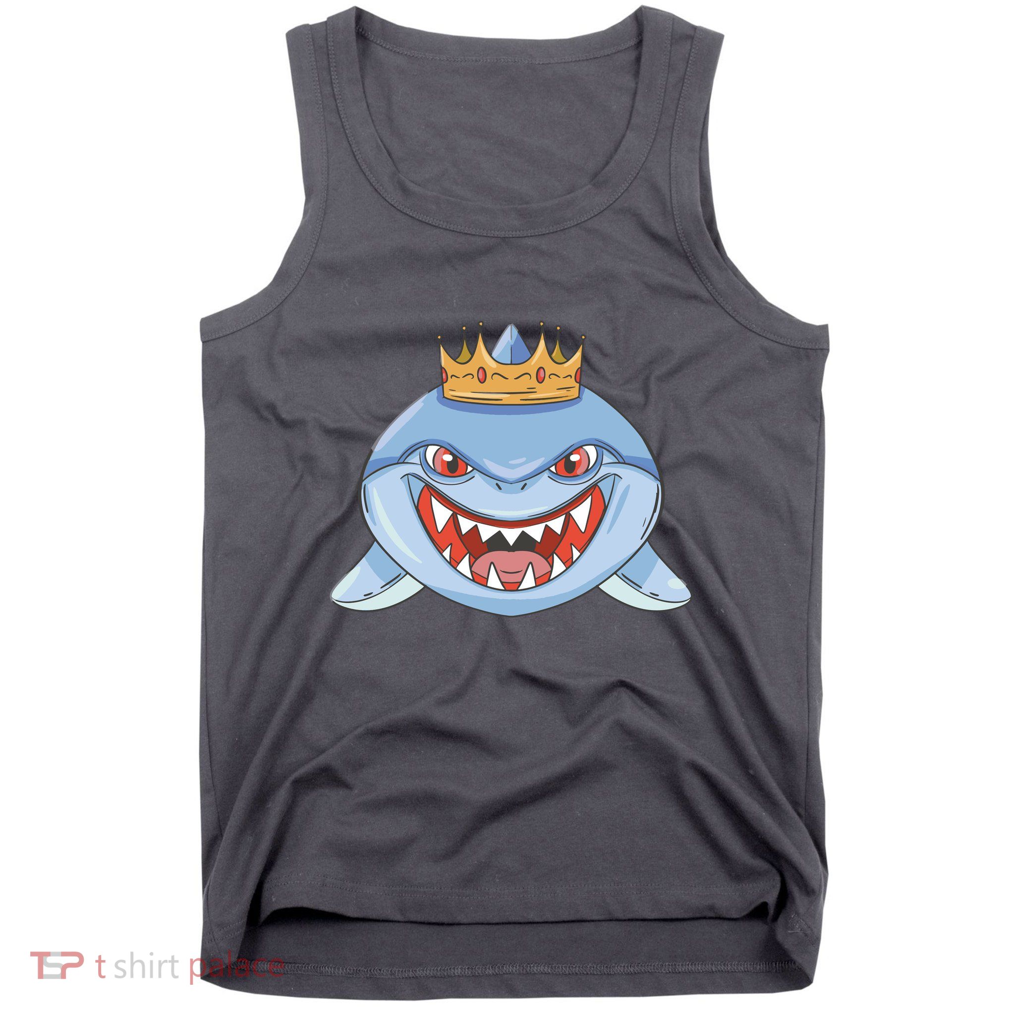 Cartoon Shark Crown Tank Top