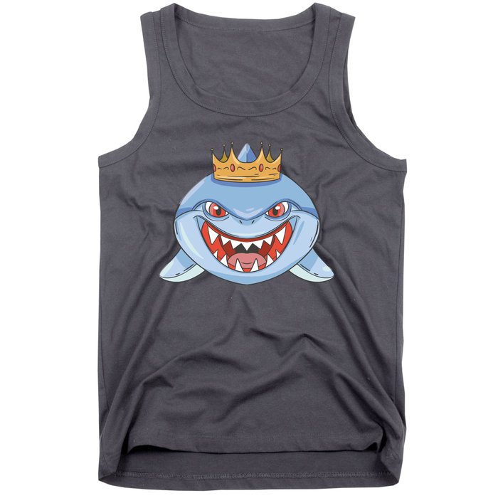 Cartoon Shark Crown Tank Top