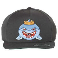 Cartoon Shark Crown Wool Snapback Cap