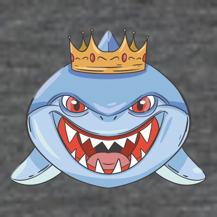 Cartoon Shark Crown Kids T-Shirt