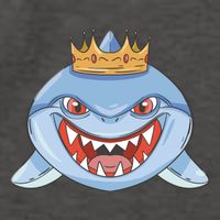Cartoon Shark Crown Vector Backpack