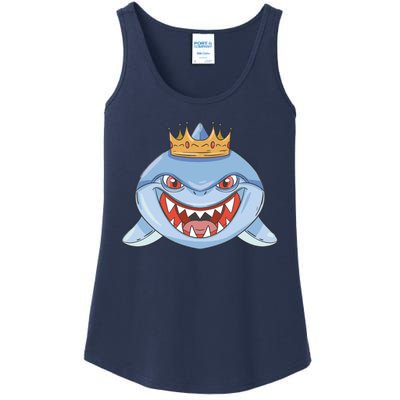 Cartoon Shark Crown Ladies Essential Tank