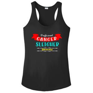 Cancer Sleigher Christmas Oncology Chemo Nurse Gift Ladies PosiCharge Competitor Racerback Tank